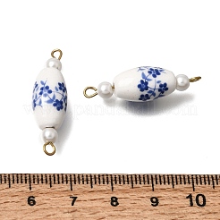 Maillons en porcelaine bleue et blanche faits main&nbsp;PR-CBA27E8-01A-G