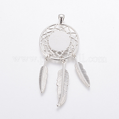 Сеттинги для кулона(кабошонов) PALLOY-WH0065-92P