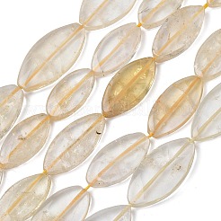 Нити из нагретых натуральных цитриновых бусин&nbsp;G-L650-F01-01