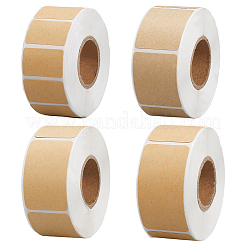 4 рулон 4 размеров крафт-бумага прямоугольник пустые этикетки наклейки DIY-BBC0002-69