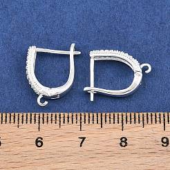 Risultati dell'orecchino a cerchio in ottone con placcatura a cremagliera micro pavé di zirconi&nbsp;CU-CBA5806-04S