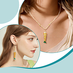 4 ciondoli in ottone placcato cremagliera&nbsp;KK-BC0015-55