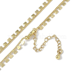 Halsketten aus verdrehter Kette aus Messing mit Herzquaste für Damen&nbsp;NJEW-K382-15D-G