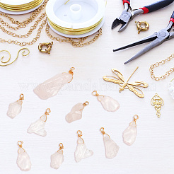 20 шт. подвески из необработанного натурального розового кварца G-HY0001-39