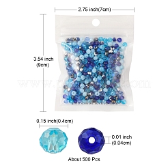 500шт гальванические непрозрачные стеклянные бусины&nbsp;EGLA-YW0001-39A