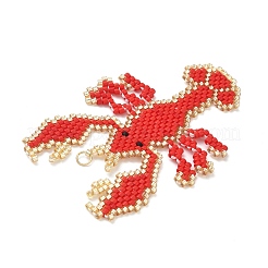 Подвески в виде раков из бисера PALLOY-CJ00175