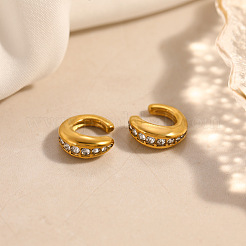 Strass-Ohrringe aus Edelstahl 304 für Damen&nbsp;EJEW-L315-05G