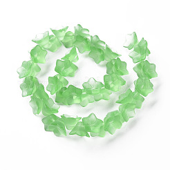 Fili di perle di vetro smerigliato trasparente&nbsp;FGLA-T003-01B