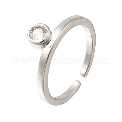 Кольца-манжеты из латуни с микропаве из кубического циркония для женщин&nbsp;RJEW-D079-02G-RS