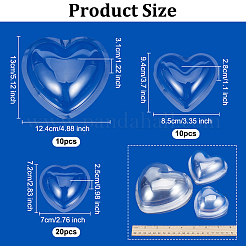 40 шт. 3 стиля прозрачная упаковочная коробка из ПВХ FIND-OC0013-59