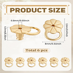 6 шт. Латунные гайки для ушей&nbsp;KK-LP0004-01G