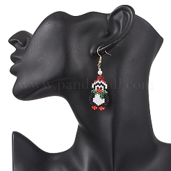 Серьги-подвески в виде пингвинов из нержавеющей стали 304 EJEW-MZ00616