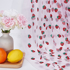 Кружевная ткань из полиэстера с клубничным узором&nbsp;DIY-WH0419-42