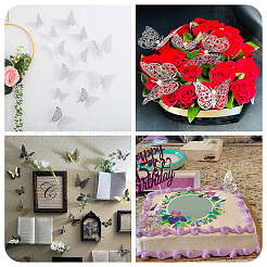 96 шт. 8 стиля 3D наклейки на стену в виде бабочки для домашних животных&nbsp;DIY-TA0013-12B