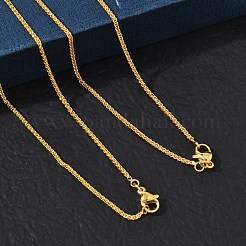 Colliers en chaîne de blé en laiton de 1.5 mm pour femmes&nbsp;KK-CBA4FD4-08G