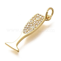 Латунные микро проложить кубического циркония подвески KK-Q043-18G