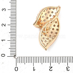 Blatt Messing Micro Pave Zirkonia Enhancer Shortener Kautionen&nbsp;KK-F934-07D-G