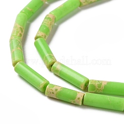Hebras de cuentas teñidas de jaspe imperial sintético.&nbsp;G-D077-B01-05