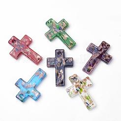 Ручной работы подвески золотые бусины песка LAMP-S098-1-B