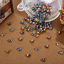 140шт 7 цвета гальванические стеклянные бусины EGLA-HY0001-17A