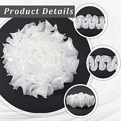 4.6~5 ярд полиэстерового атласного шифонового волнистого кружева OCOR-GF0003-53B