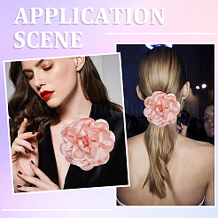 Цветочные броши из полиэстера JEWB-WH20008-04B