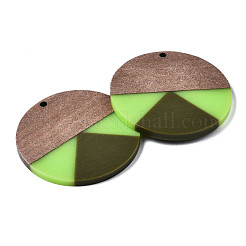 Pendentifs en bois de résine et de noyer&nbsp;RESI-S389-070A