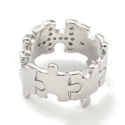 Открытые кольца-манжеты из латуни с микро-паве и кубическим цирконием для женщин&nbsp;RJEW-I103-005P