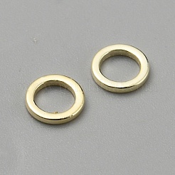 真鍮製フレームコネクター  丸いリング  長持ちメッキ  14KGP本金メッキ  5x1mm  内径：3.5mm&nbsp;LS-KK-WH0056-75B-G