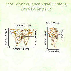 40 Stück 10 Stile Schmetterling Haarstab Zubehörse&nbsp;FIND-GA0005-30