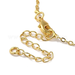 Collana con pendente a mezzaluna in ottone dorato con strass&nbsp;NJEW-Z015-01D-G