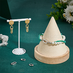 8 шт. 4 стиля латунных пружинных затворных колец KK-BC0013-66