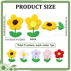 5 Stück 5 Farben handgemachtes Wollfilz-Ornament&nbsp;DIY-PH0034-68