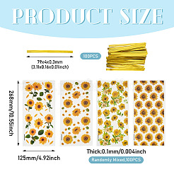 100 sachet d'emballage en plastique pour biscuits et bonbons&nbsp;ABAG-TA0002-07A