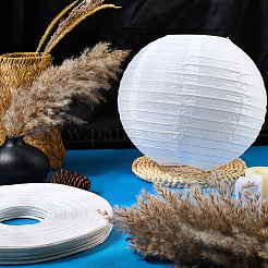 Lanterne en papier avec boule de fer&nbsp;AJEW-WH20080-41C