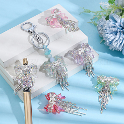 6шт 6 цвета смоляные бусины со стразами&nbsp;RB-PH0001-74