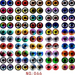 Cabochons en verre transparent imprimé&nbsp;GL-CBAA22A-03