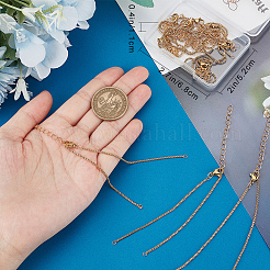 10 шт. 304 нержавеющая сталь цепочки-коробки/венецианские цепи браслеты изготовление AJEW-BBC0002-10