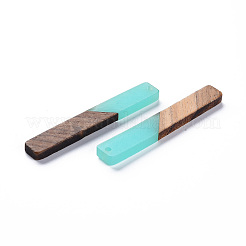 Большие подвески из смолы и ореха&nbsp;LS-RESI-S358-39L