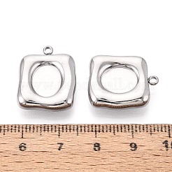 Cabochon-Fassungen für Anhänger aus Edelstahl 304&nbsp;STAS-T075-25P