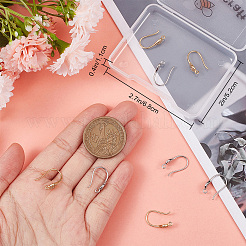 12шт 2 цвета латунь микро проложить прозрачные фианиты серьги крючки KK-BBC0007-94