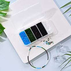 6000шт 5 цвета матовые непрозрачные стеклянные бусины&nbsp;SEED-YW0001-17