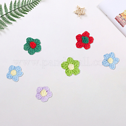 50 шт. 5-х цветные аксессуары для украшений из гребенного хлопка&nbsp;AJEW-CP0009-42