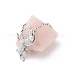 Природного розового кварца подвески G-G870-13P-04