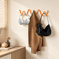 Perchero de pared de hierro con forma de onda&nbsp;AJEW-WH0481-787