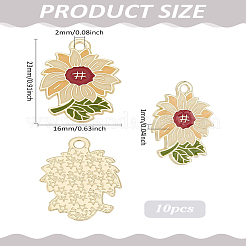 10 шт. Подвески из сплава с эмалью&nbsp;ENAM-LP0002-15B