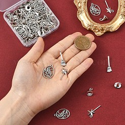 80 pièces 4 styles pendentifs en alliage de zinc de style tibétain&nbsp;TIBEP-YW0012-43