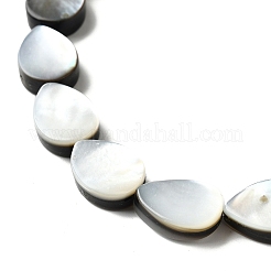 Нити бусин из натуральной черной ракушки для губ BSHE-D300-04B