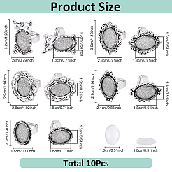Наборы для самостоятельного изготовления регулируемых колец из железа и сплава&nbsp;DIY-YW0017-14AS
