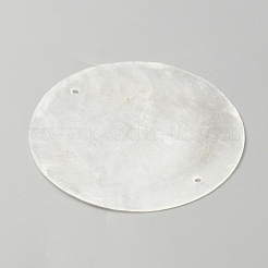 Breloques de connecteur de coquille de capiz naturel&nbsp;SHEL-WH0002-09A